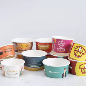 Printed paper bowls